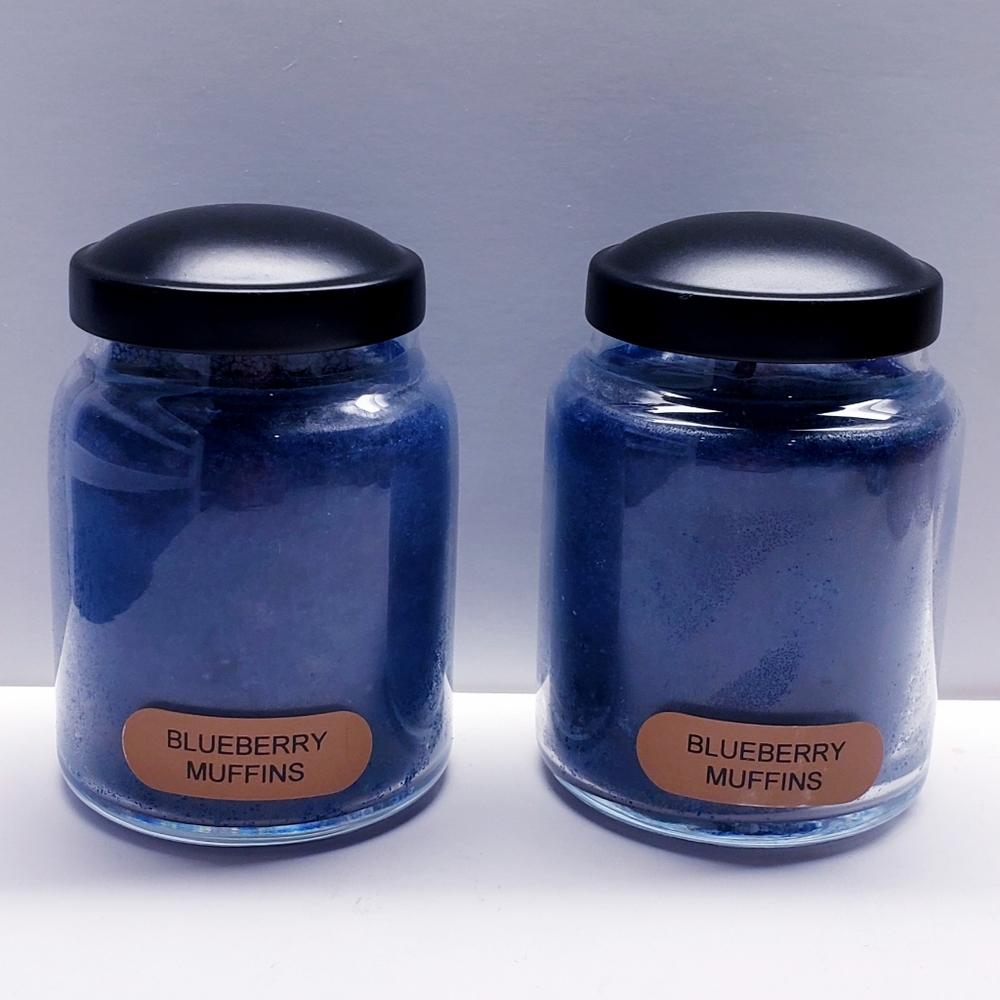 BLUEBERRY MUFFINS -A Cheerful Giver Baby Jar Single Wick Candle, 6 oz (2 pcs)